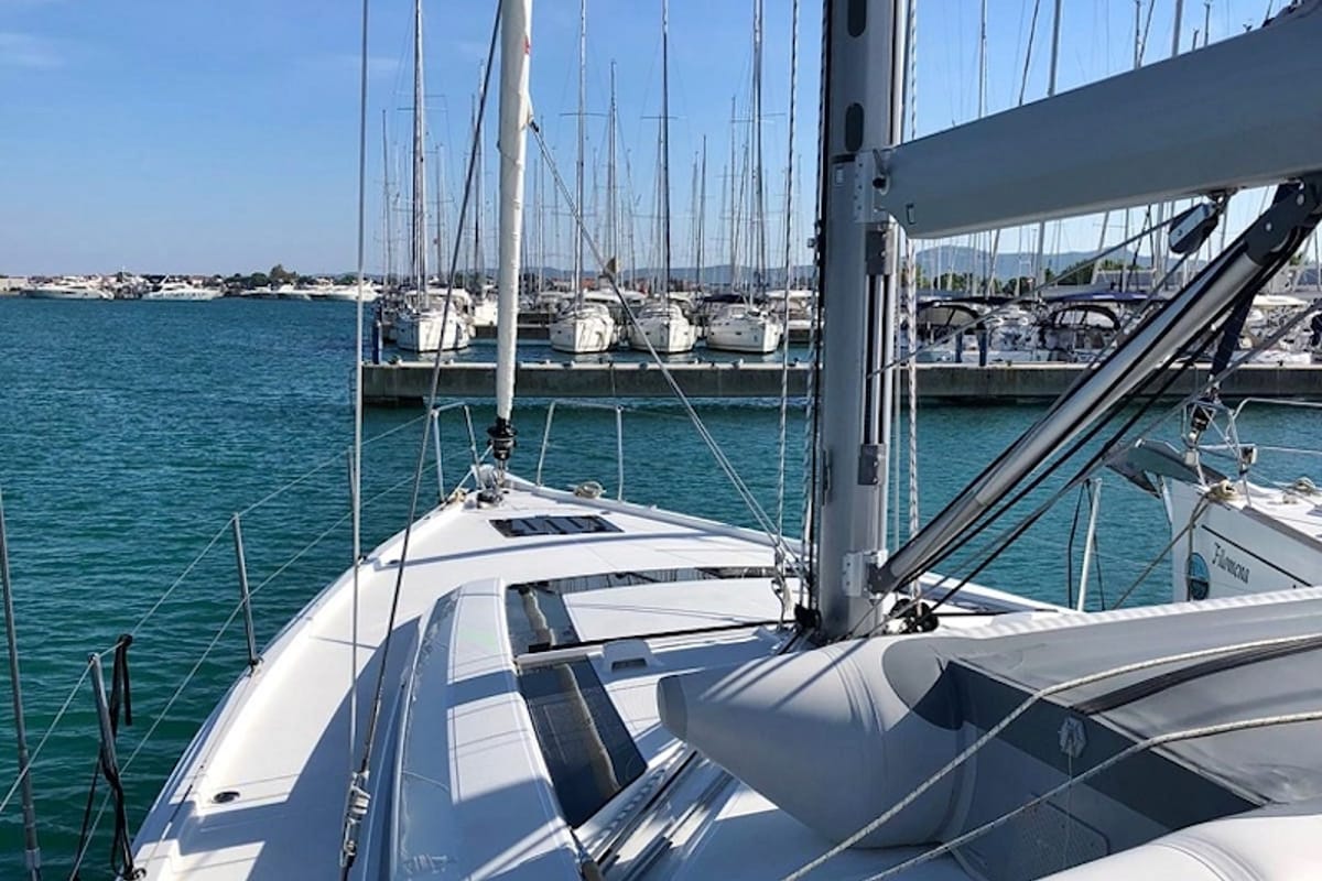 Exterior view of Pearl Dreams, a Beneteau Oceanis 51.1 sailboat at Općina Sukošan, Croatia