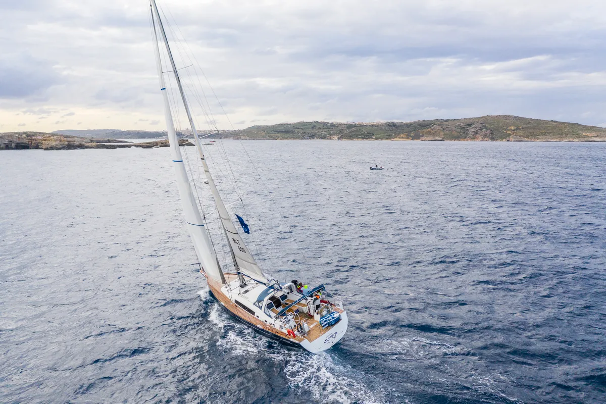 Exterior view of Premium +, a Beneteau Oceanis 60 sailboat at Municipal Unit of Lefkada, Greece