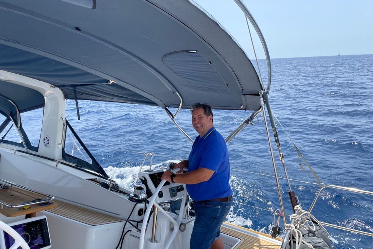 Head on Premium +, a Beneteau Oceanis 60 sailboat at Municipal Unit of Lefkada, Greece