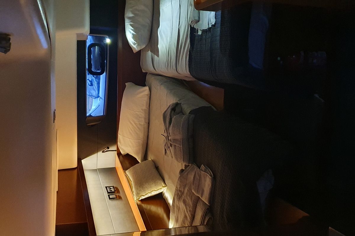 Salon of Premium +, a Beneteau Oceanis 60 sailboat at Municipal Unit of Lefkada, Greece