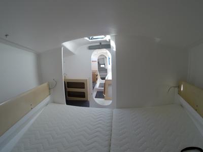 Cabin on Luna Rosa, a Pogo Structures Pogo 12.5 sailboat at La Rochelle, France