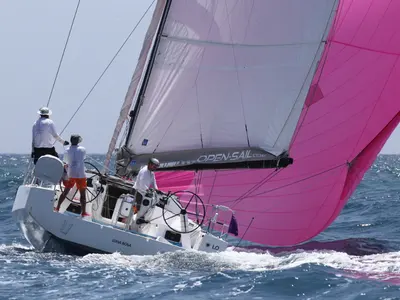 Exterior view of Luna Rosa, a Pogo Structures Pogo 12.5 sailboat at La Rochelle, France