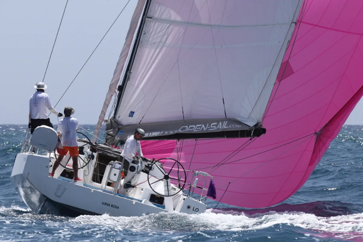 Exterior view of Luna Rosa, a Pogo Structures Pogo 12.5 sailboat at La Rochelle, France