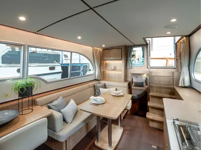 Salon of Luna Elise, a Linssen Grand Sturdy 35.0 AC other at Kinrooi, Belgium