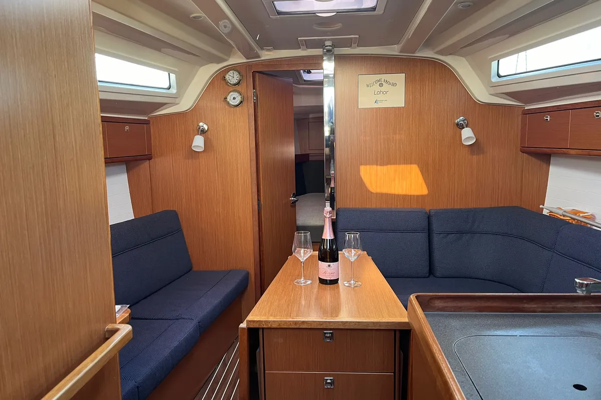 Salon of Lahor, a Bavaria Cruiser 37 sailboat at Općina Sukošan, Croatia