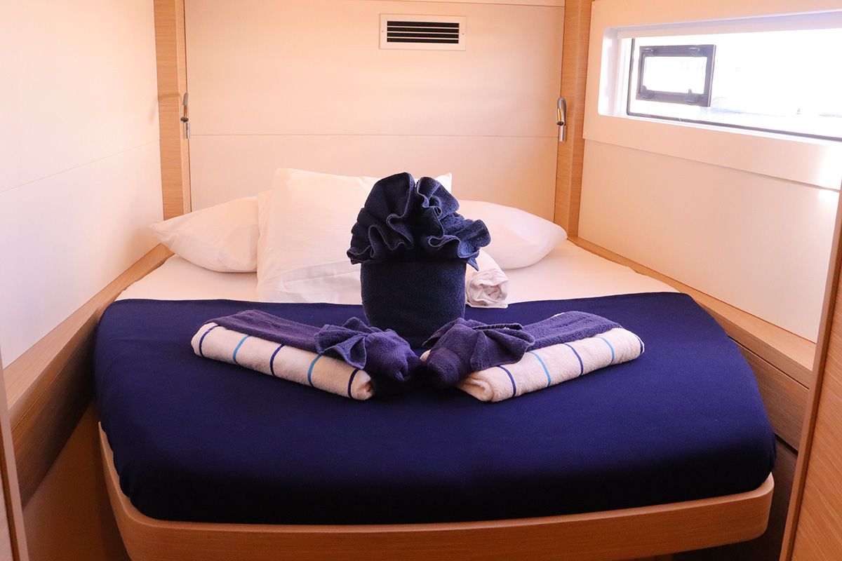 Cabin on Endless Joy, a Lagoon 46 catamaran at Road Town, British Virgin Islands