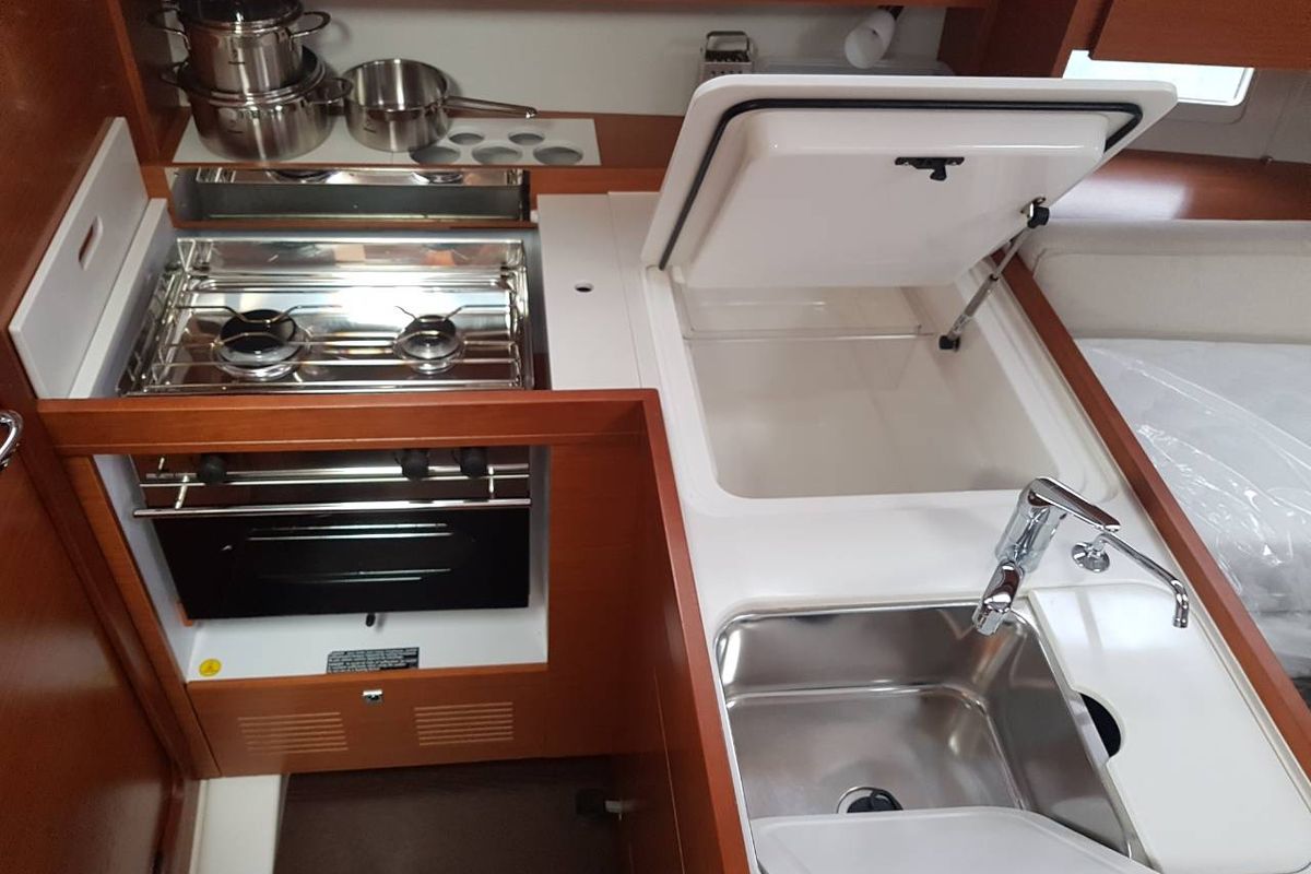 Galley of Krka, a Dufour 360 Grand Large sailboat at Dubrovnik, Croatia