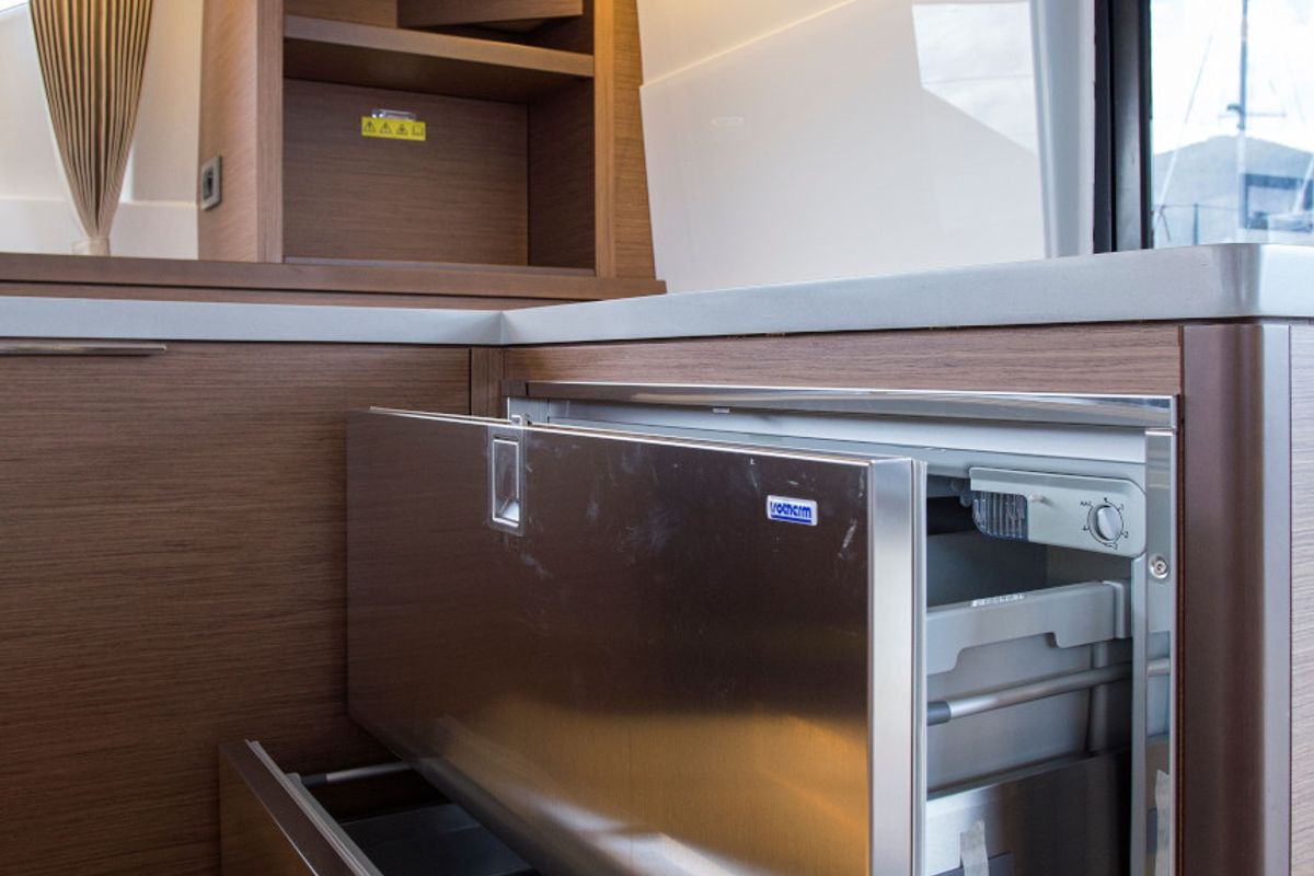 Galley of Sail La Vie, a Lagoon 50 catamaran at Seget Donji, Croatia