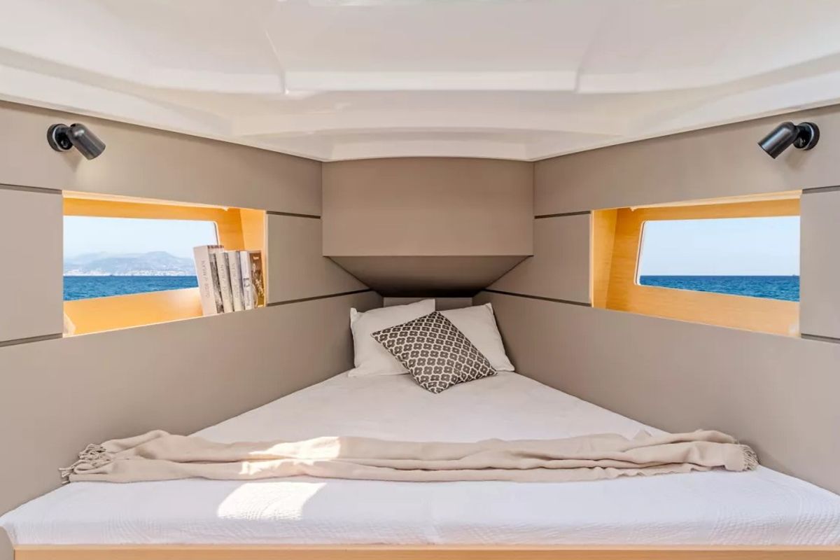 Cabin on Blondi, a Beneteau Oceanis 35 sailboat at Marmaris, Turkey