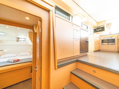Galley of Caretta Nana, a Lagoon 450 Fly catamaran at Municipal Unit of Lefkada, Greece