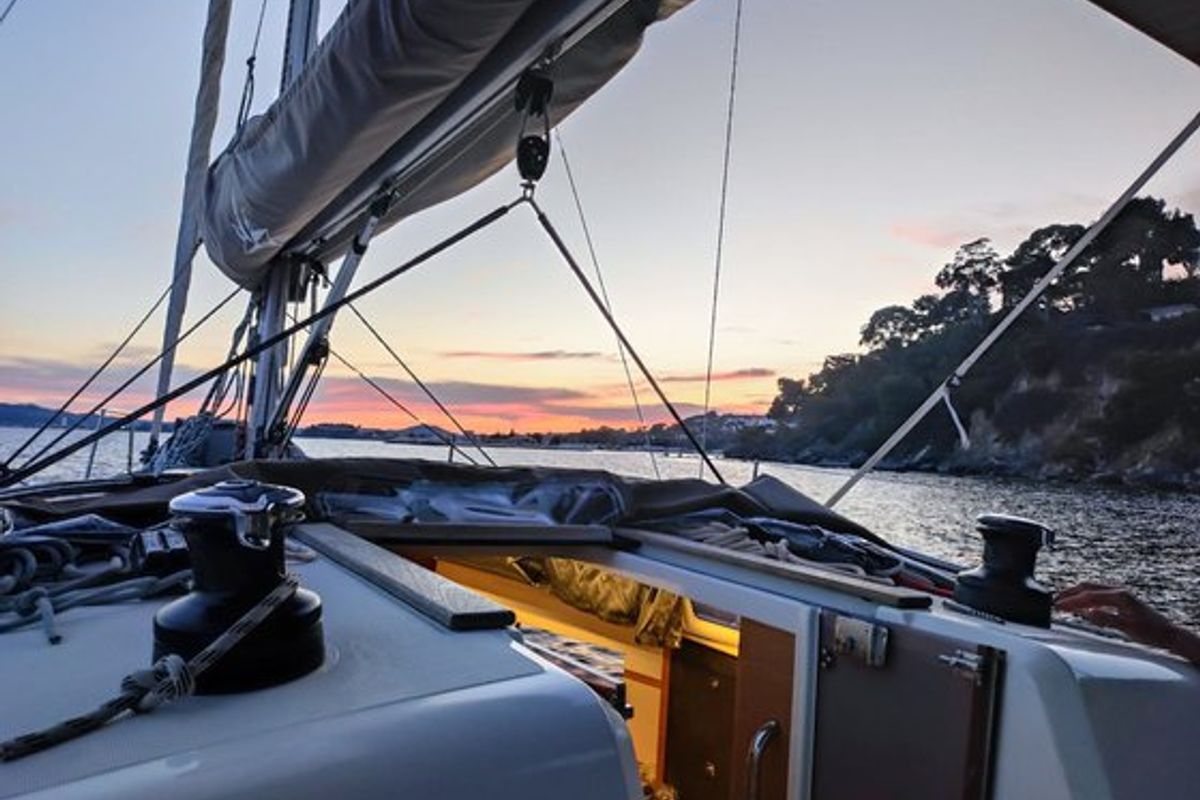 Deck of Madison, a Jeanneau Sun Odyssey 349 sailboat at Toulon, France