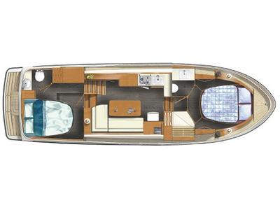 Floor plan of Mi Tiempo, a Linssen Grand Sturdy 35.0 AC motorboat at Mirow, Germany