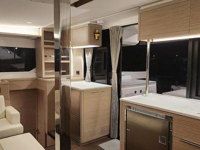 Galley of Perla, a Lagoon 46 catamaran at Athens, Greece