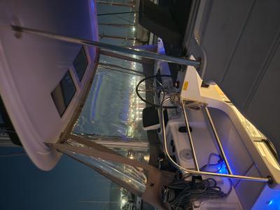 Cockpit of Perla, a Lagoon 46 catamaran at Athens, Greece