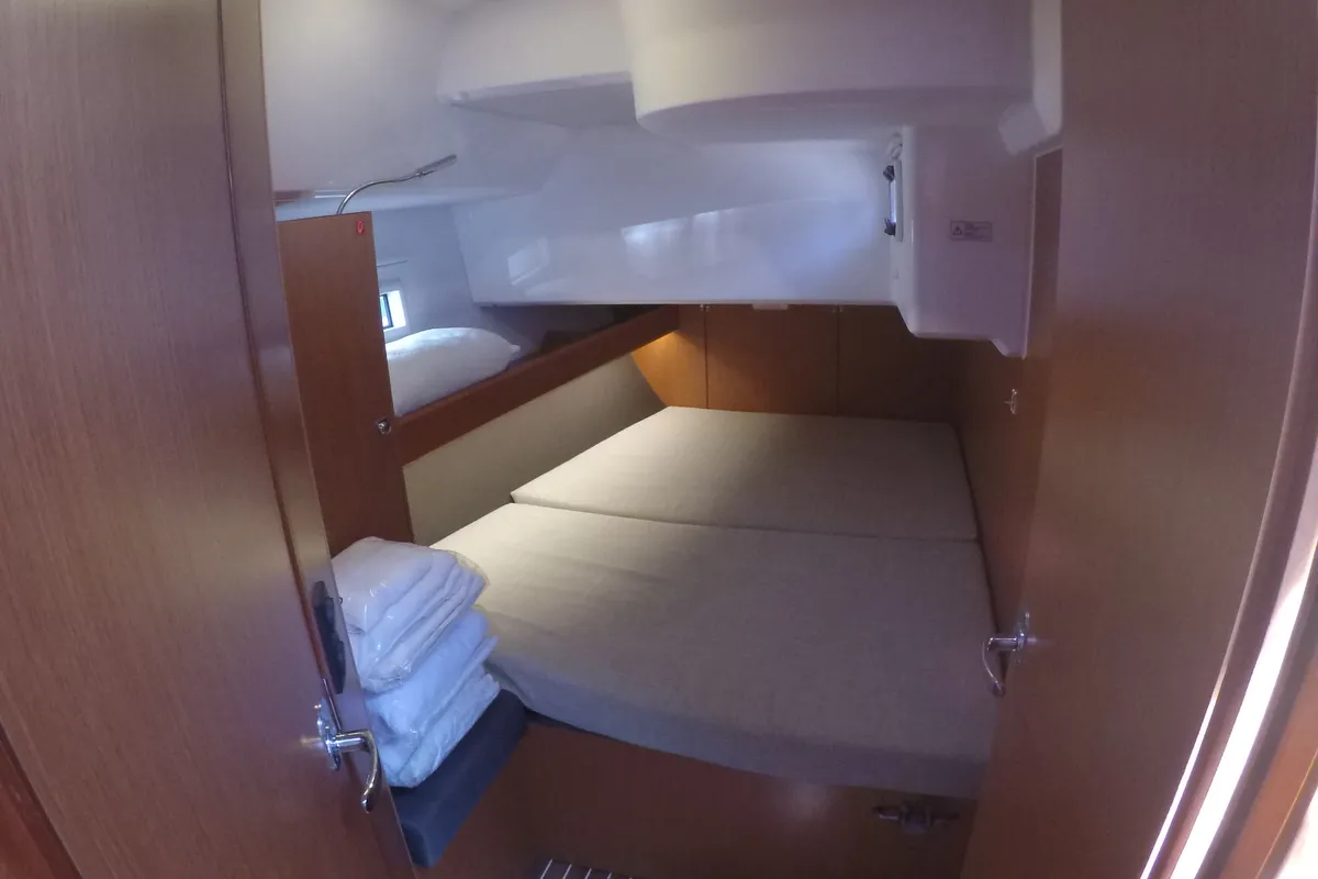 Cabin on Chriseli, a Bavaria 46 Cruiser sailboat at Municipal Unit of Lefkada, Greece