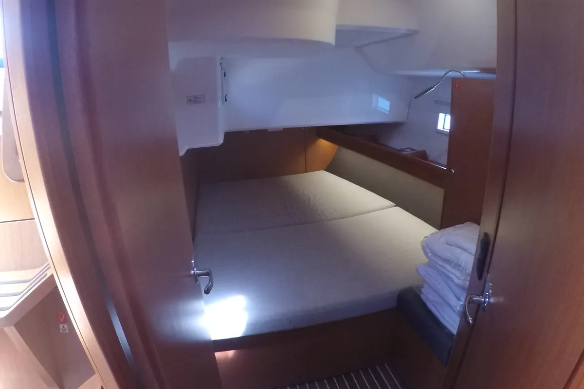 Cabin on Chriseli, a Bavaria 46 Cruiser sailboat at Municipal Unit of Lefkada, Greece