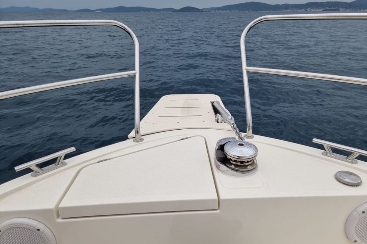Deck of Wanderer, a Bali Balt 918 Titanium motorboat at Zadar, Croatia