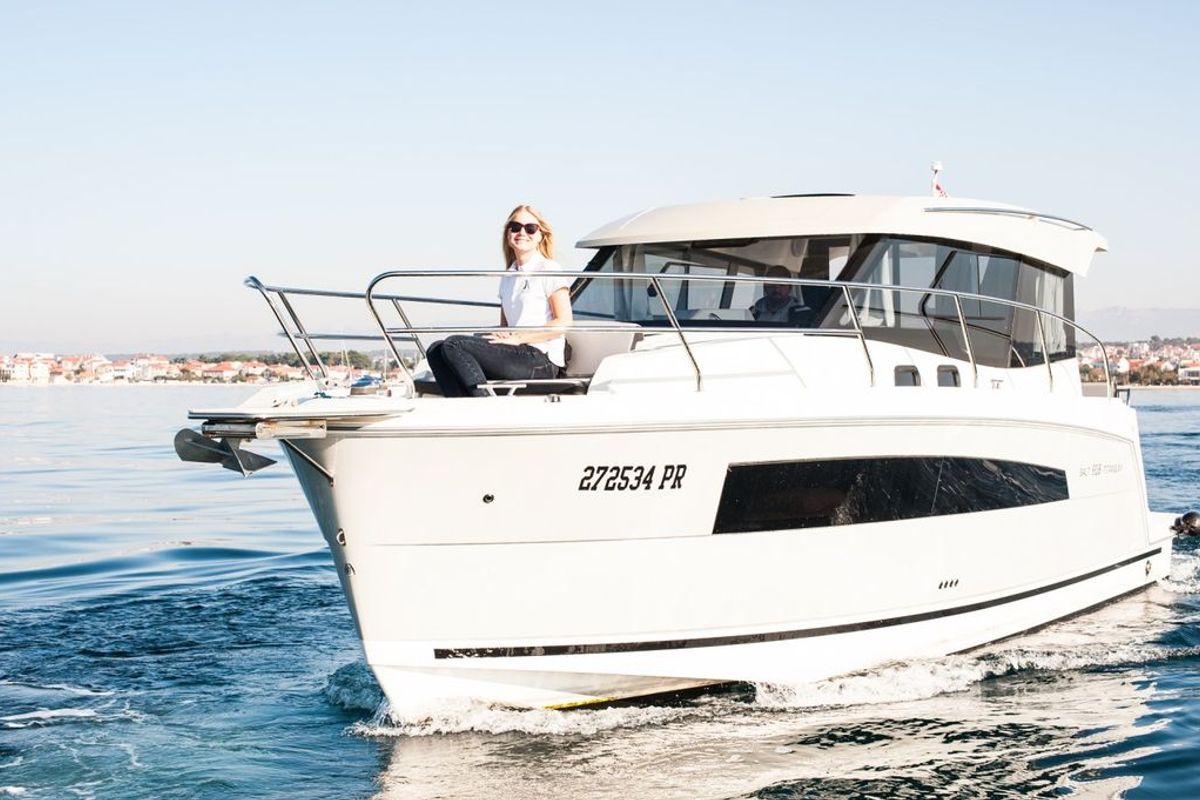 Exterior view of Wanderer, a Bali Balt 918 Titanium motorboat at Zadar, Croatia