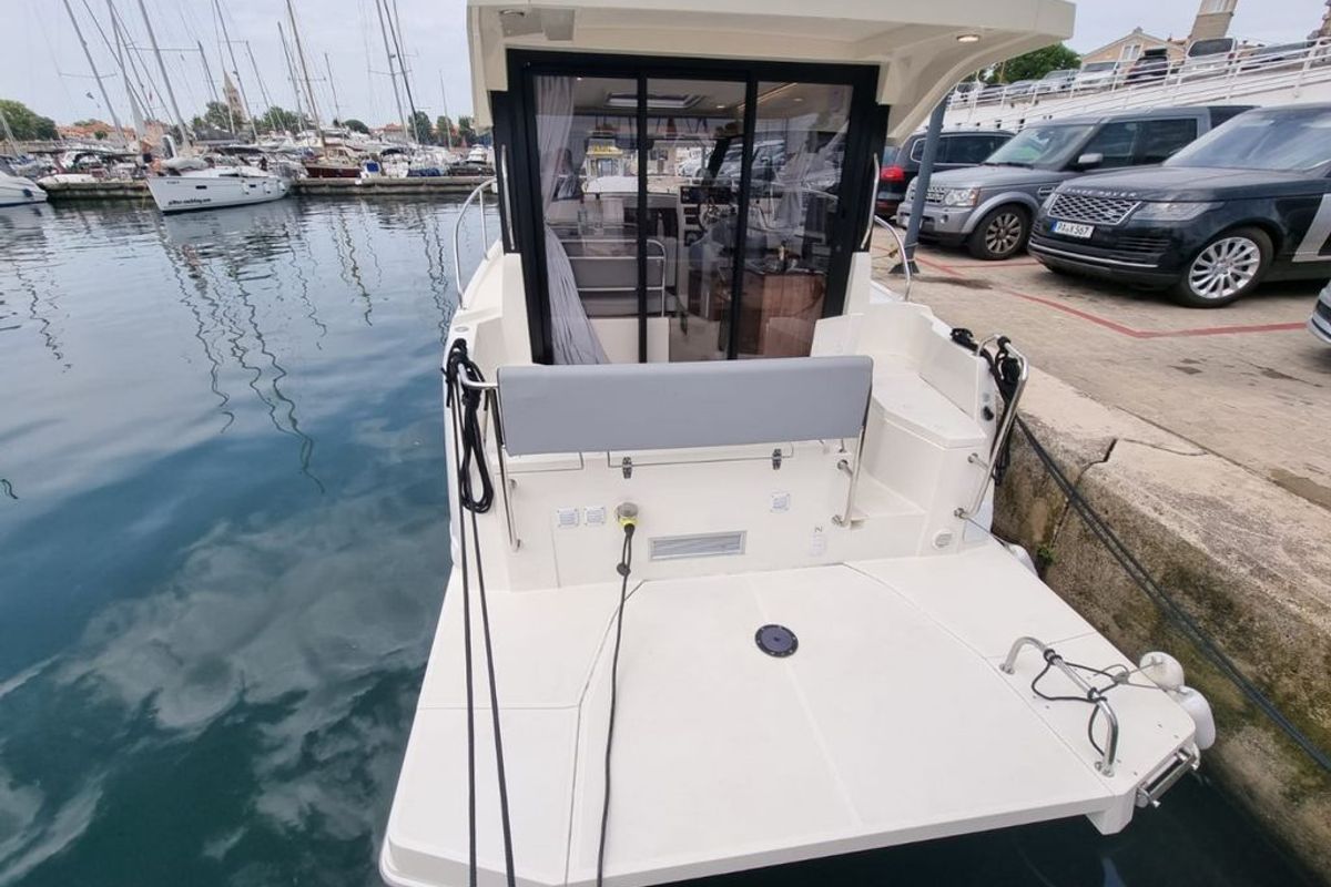 Deck of Wanderer, a Bali Balt 918 Titanium motorboat at Zadar, Croatia