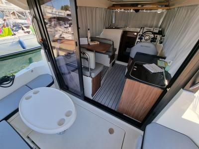 Salon of Wanderer, a Bali Balt 918 Titanium motorboat at Zadar, Croatia