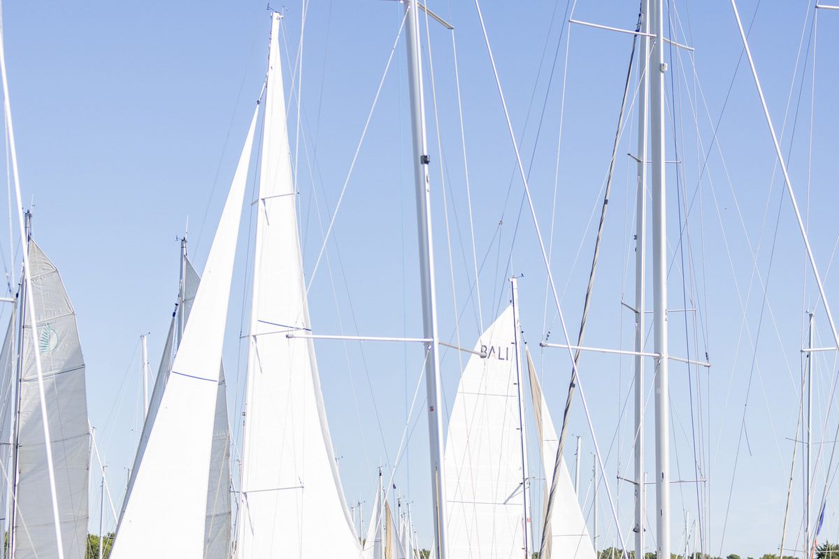 Exterior view of Nessie, a Dufour 37 sailboat at Grad Biograd na Moru, Croatia