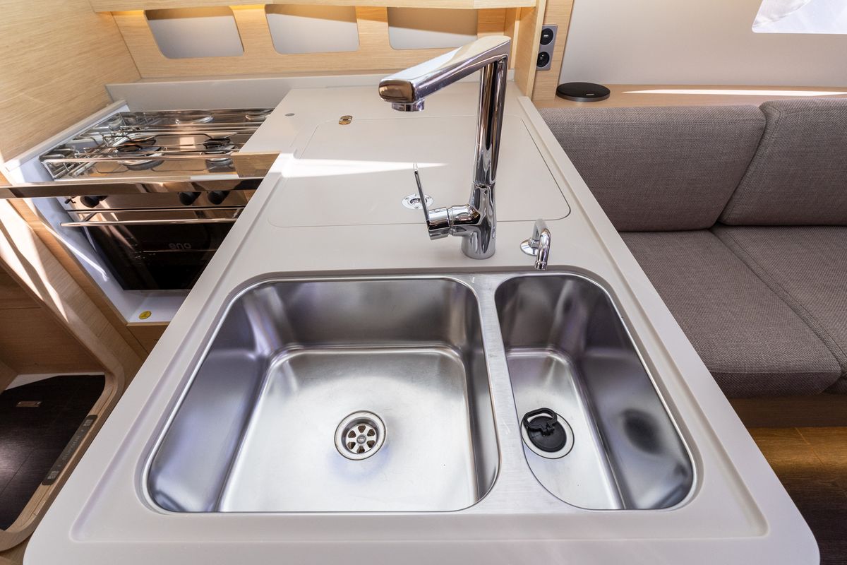 Galley of Nessie, a Dufour 37 sailboat at Grad Biograd na Moru, Croatia