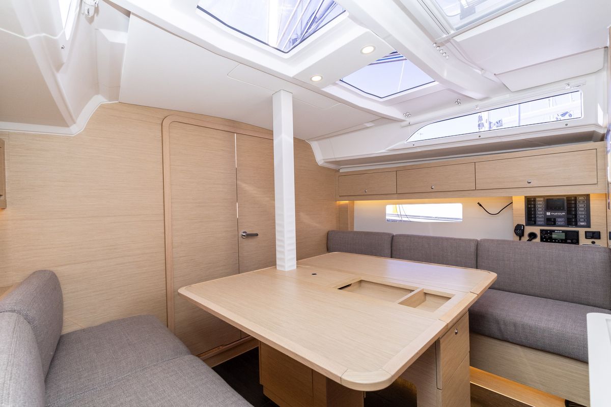 Salon of Nessie, a Dufour 37 sailboat at Grad Biograd na Moru, Croatia