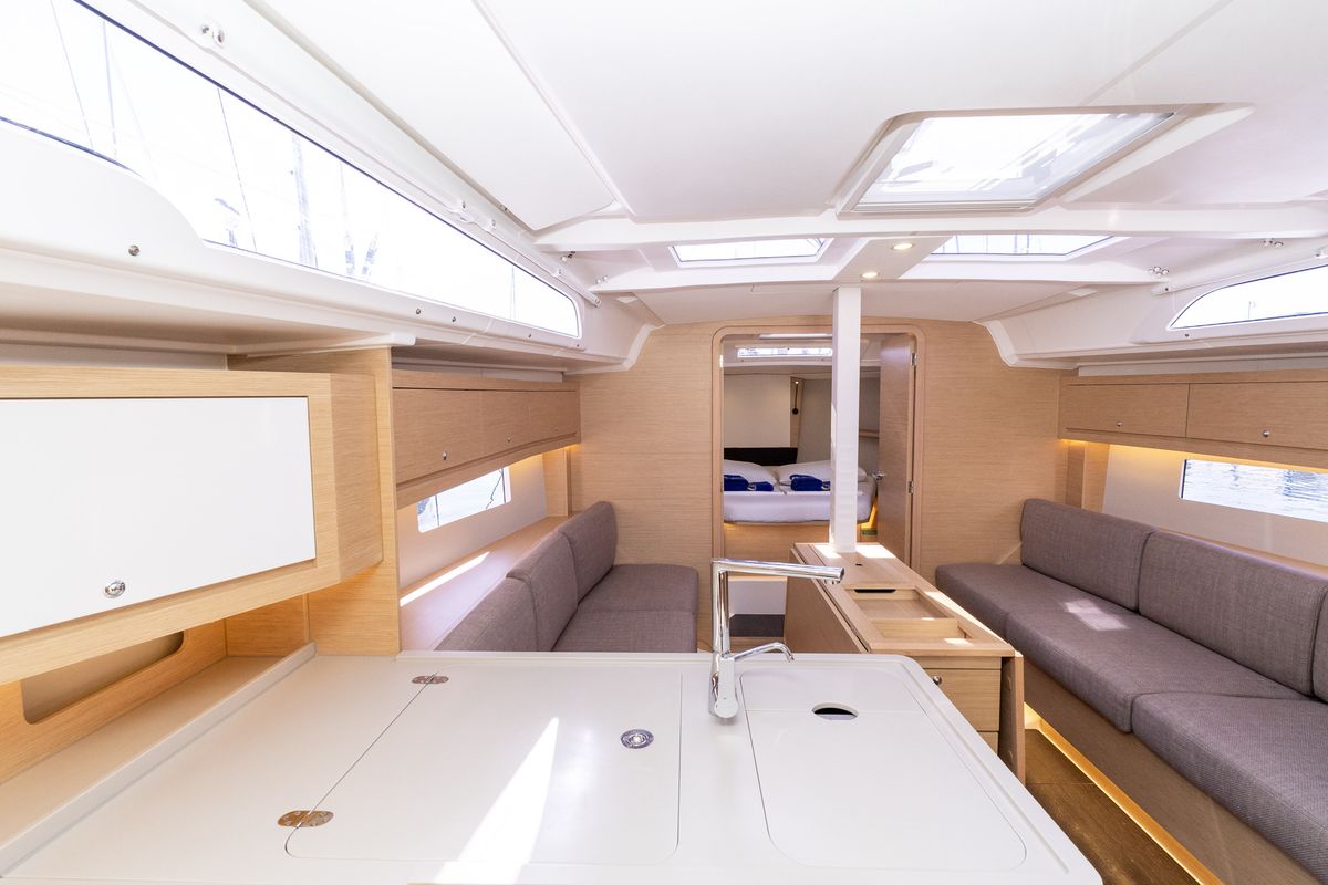 Galley of Nessie, a Dufour 37 sailboat at Grad Biograd na Moru, Croatia