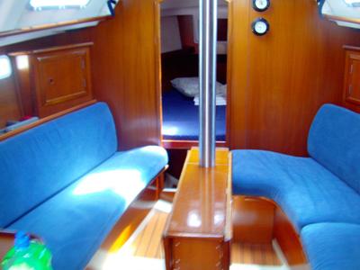 Salon of GRDELIN, a Beneteau Oceanis 331 sailboat at Grad Trogir, Croatia