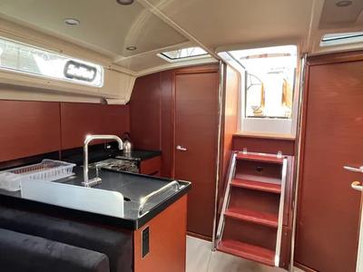 Galley of Eugene, a Hanse Yachts Hanse 418 sailboat at Municipal Unit of Ellomenos, Greece