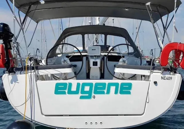 Cockpit of Eugene, a Hanse Yachts Hanse 418 sailboat at Municipal Unit of Ellomenos, Greece