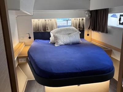 Cabin on Kahuna, a Fountaine Pajot Astrea 42 Maestro catamaran at Toulon, France