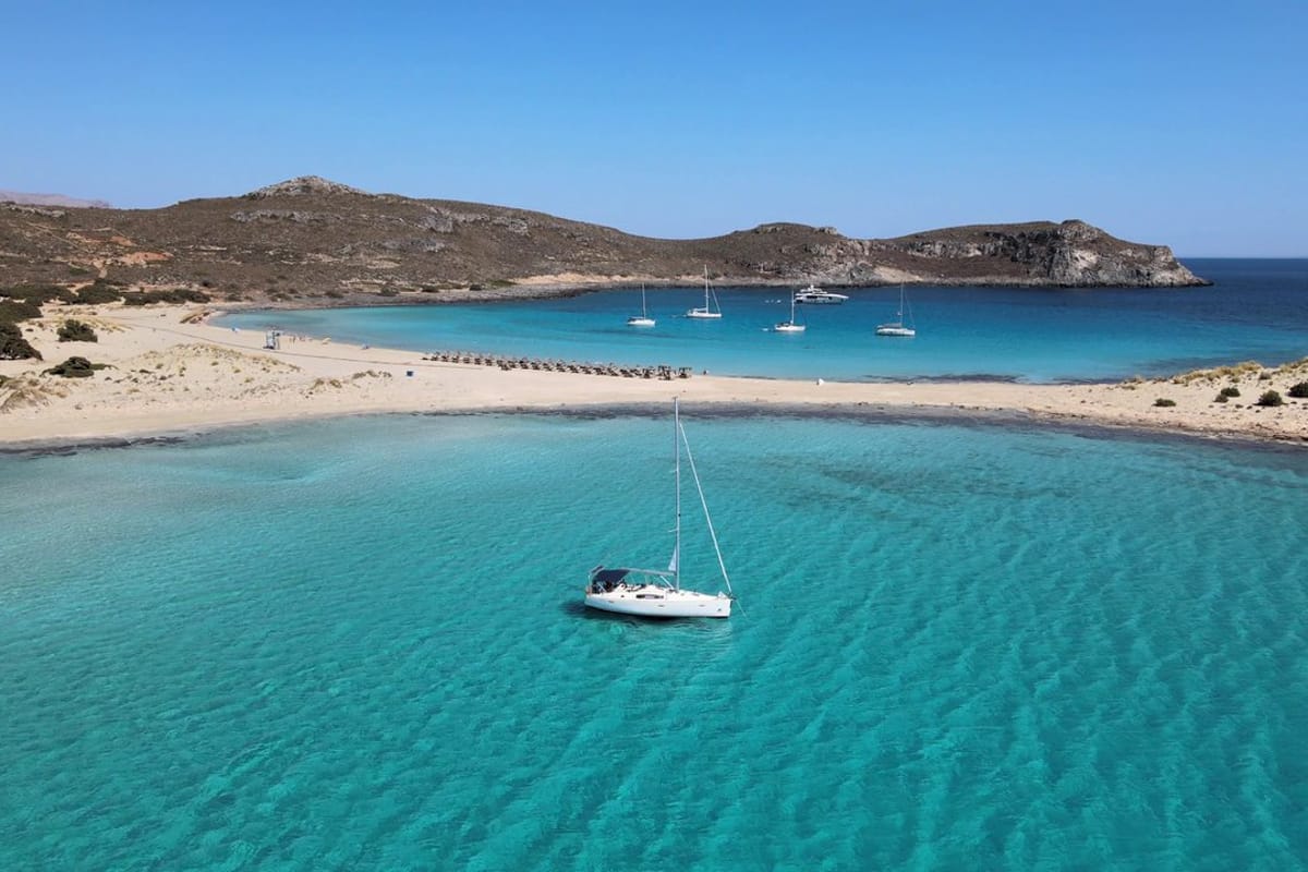 Exterior view of Whisper, a Beneteau Oceanis 43 sailboat at Athens, Greece