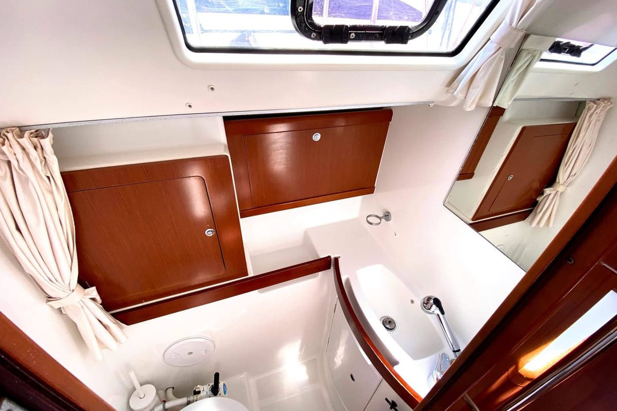 Head on Whisper, a Beneteau Oceanis 43 sailboat at Athens, Greece