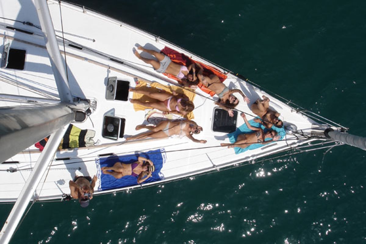 Exterior view of Penny, a Beneteau Cyclades 50.5 sailboat at Athens, Greece