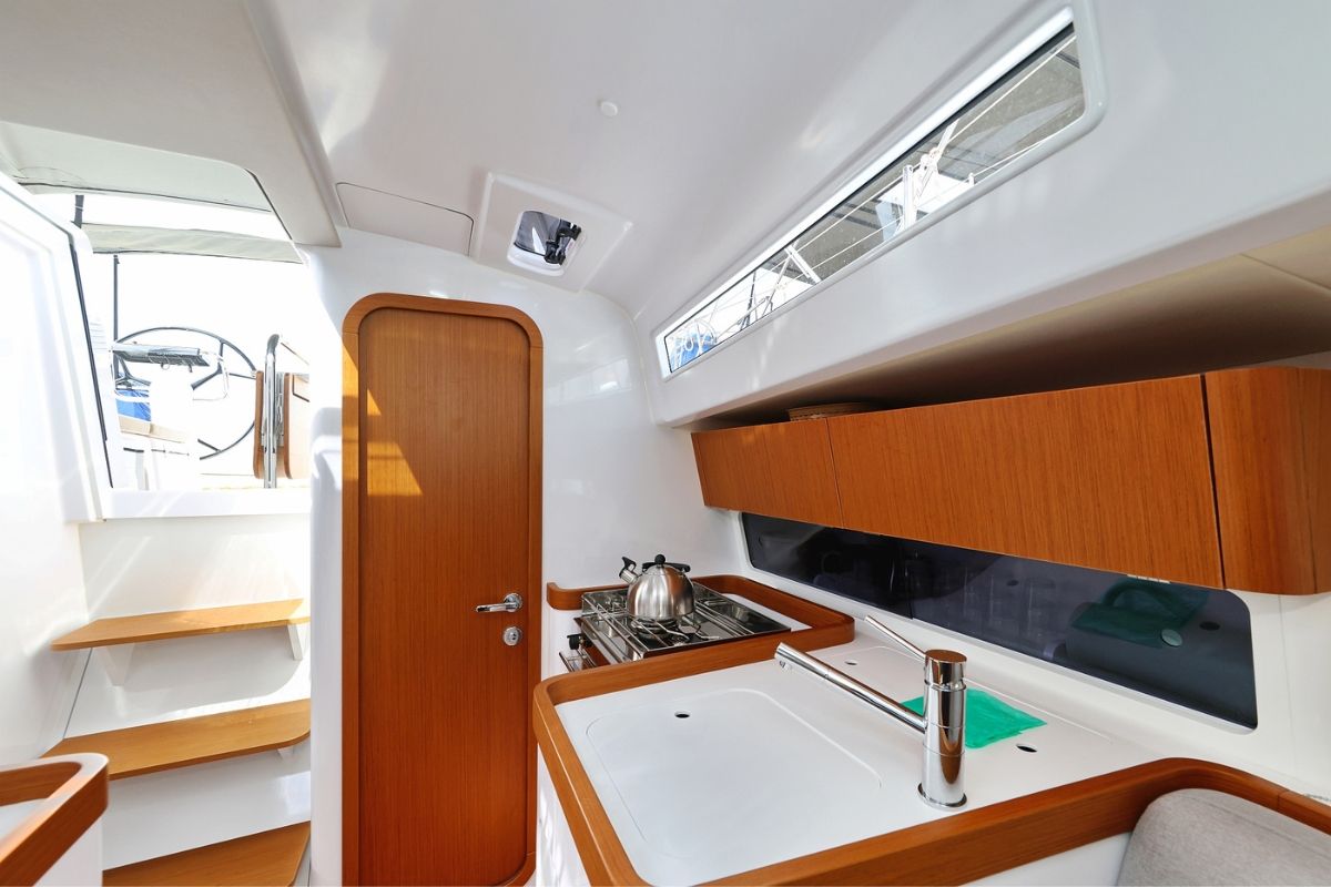Galley of May, a Beneteau First 36 sailboat at Grad Biograd na Moru, Croatia