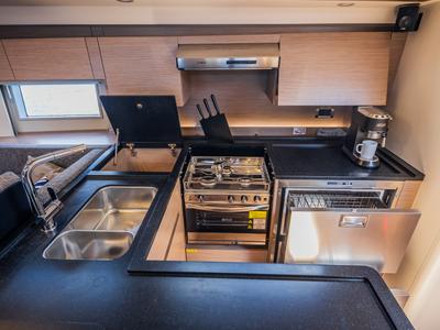 Galley of Oceanelle, a Hanse Yachts Hanse 588 sailboat at Seget Donji, Croatia