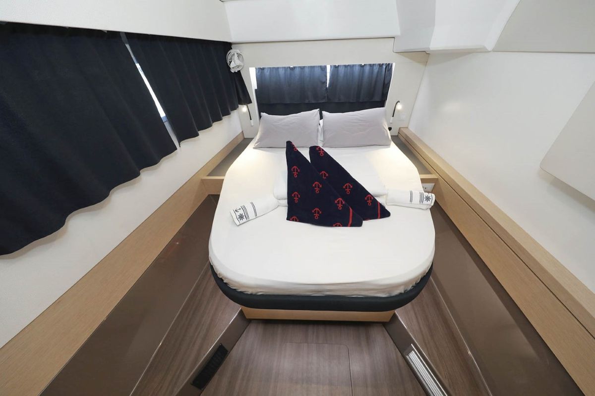 Cabin on Ocean Runner, a Fountaine Pajot Astrea 42 catamaran at Općina Medulin, Croatia