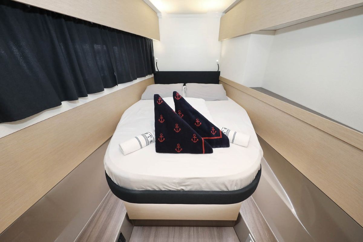 Cabin on Ocean Runner, a Fountaine Pajot Astrea 42 catamaran at Općina Medulin, Croatia