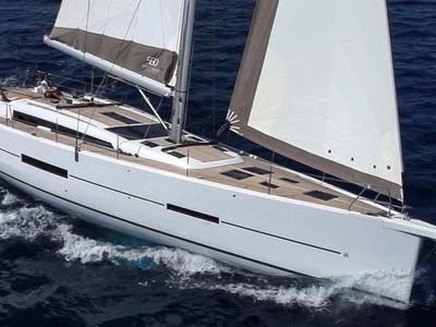 Exterior view of Skylark, a Dufour 560 Grand Large sailboat at Municipal Unit of Rhodes, Greece