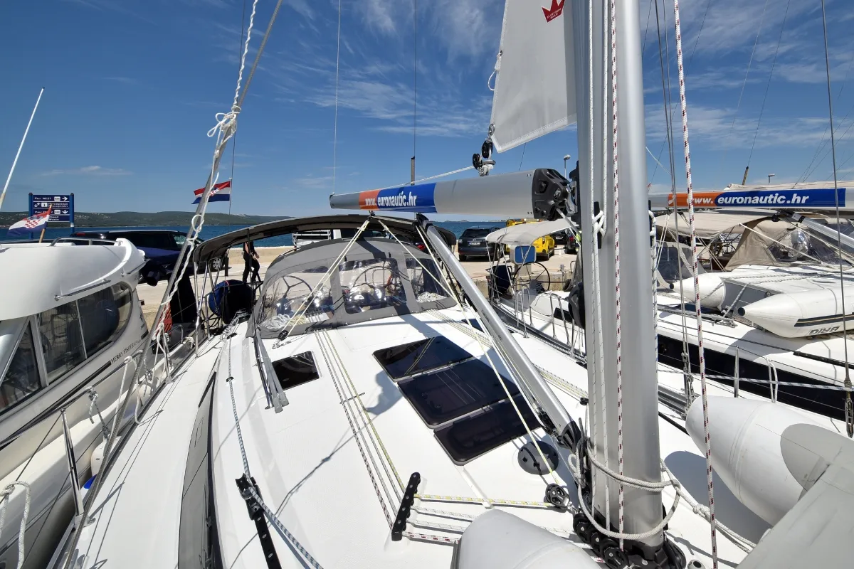 Jazz Band, a Bavaria Cruiser 37 sailboat at Grad Biograd na Moru, Croatia