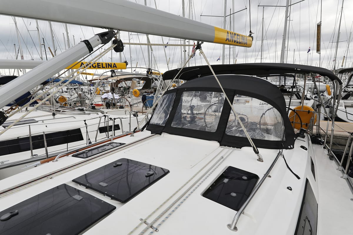Jazz Band, a Bavaria Cruiser 37 sailboat at Grad Biograd na Moru, Croatia
