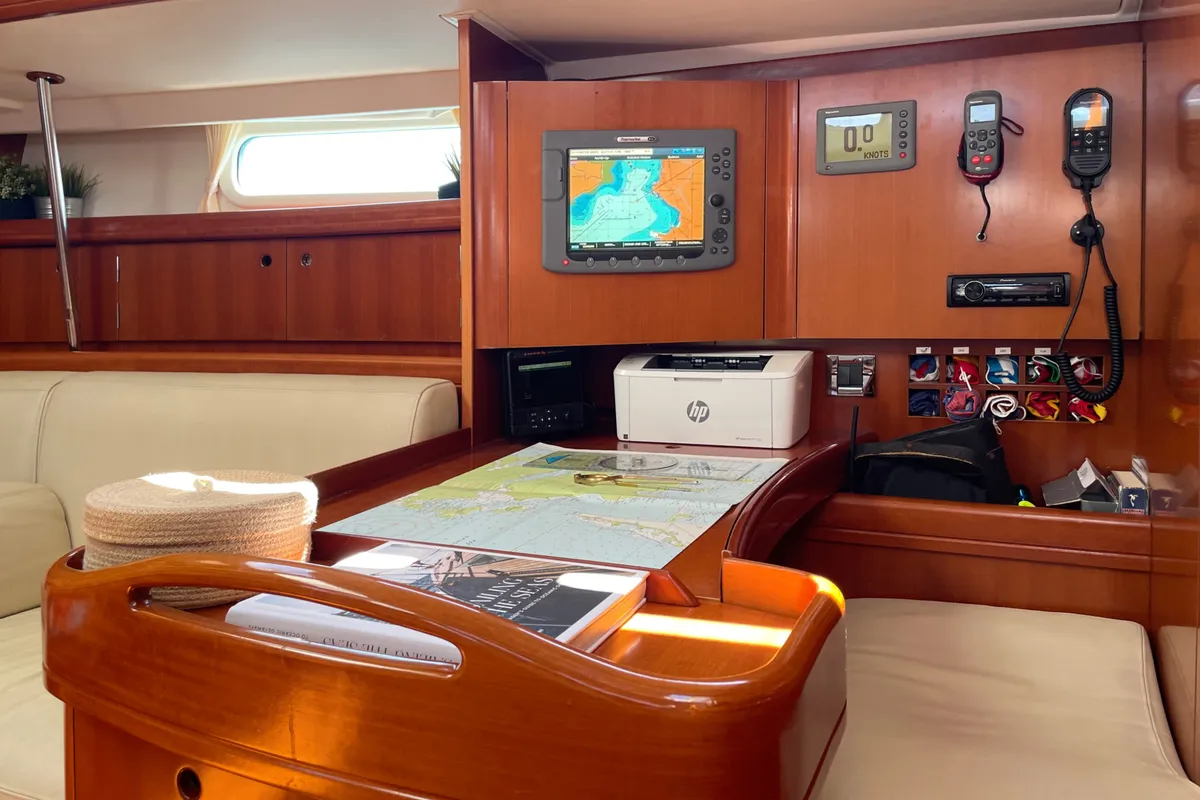 Marina Blue, a Beneteau Beneteau 57 sailboat at Sithonia Municipal Unit, Greece