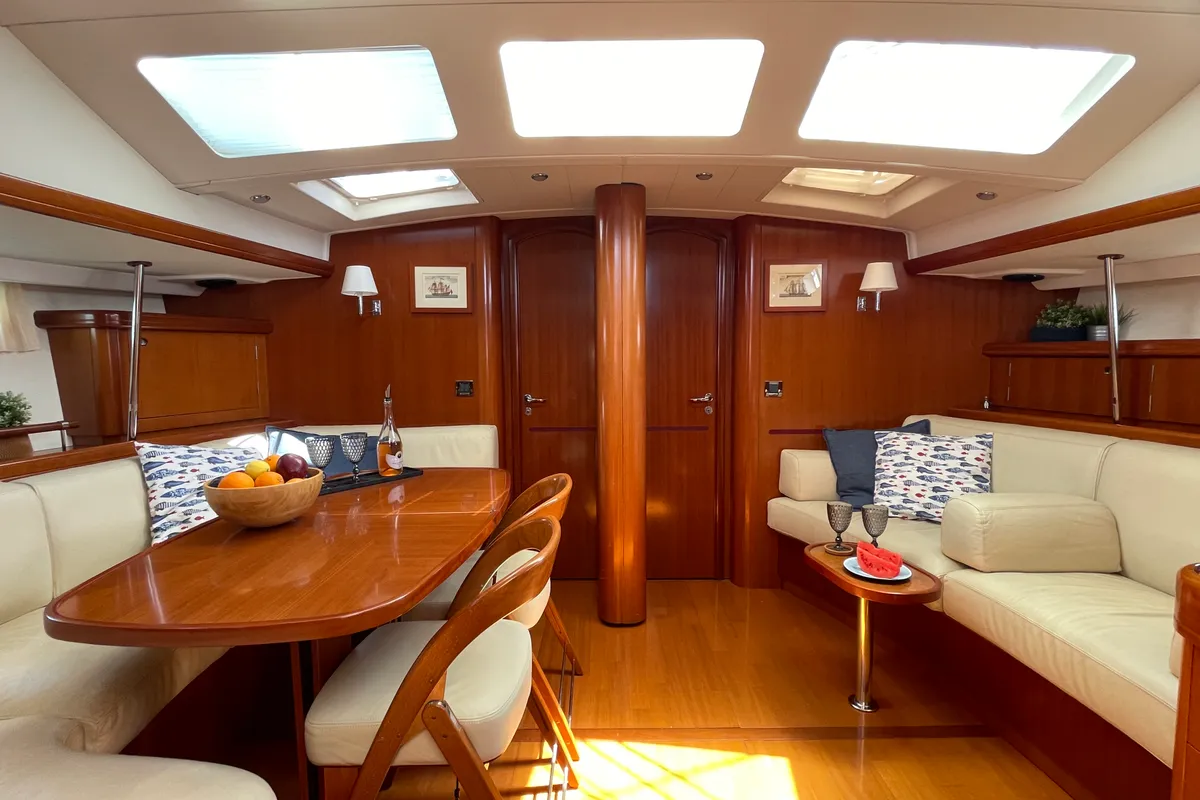 Marina Blue, a Beneteau Beneteau 57 sailboat at Sithonia Municipal Unit, Greece
