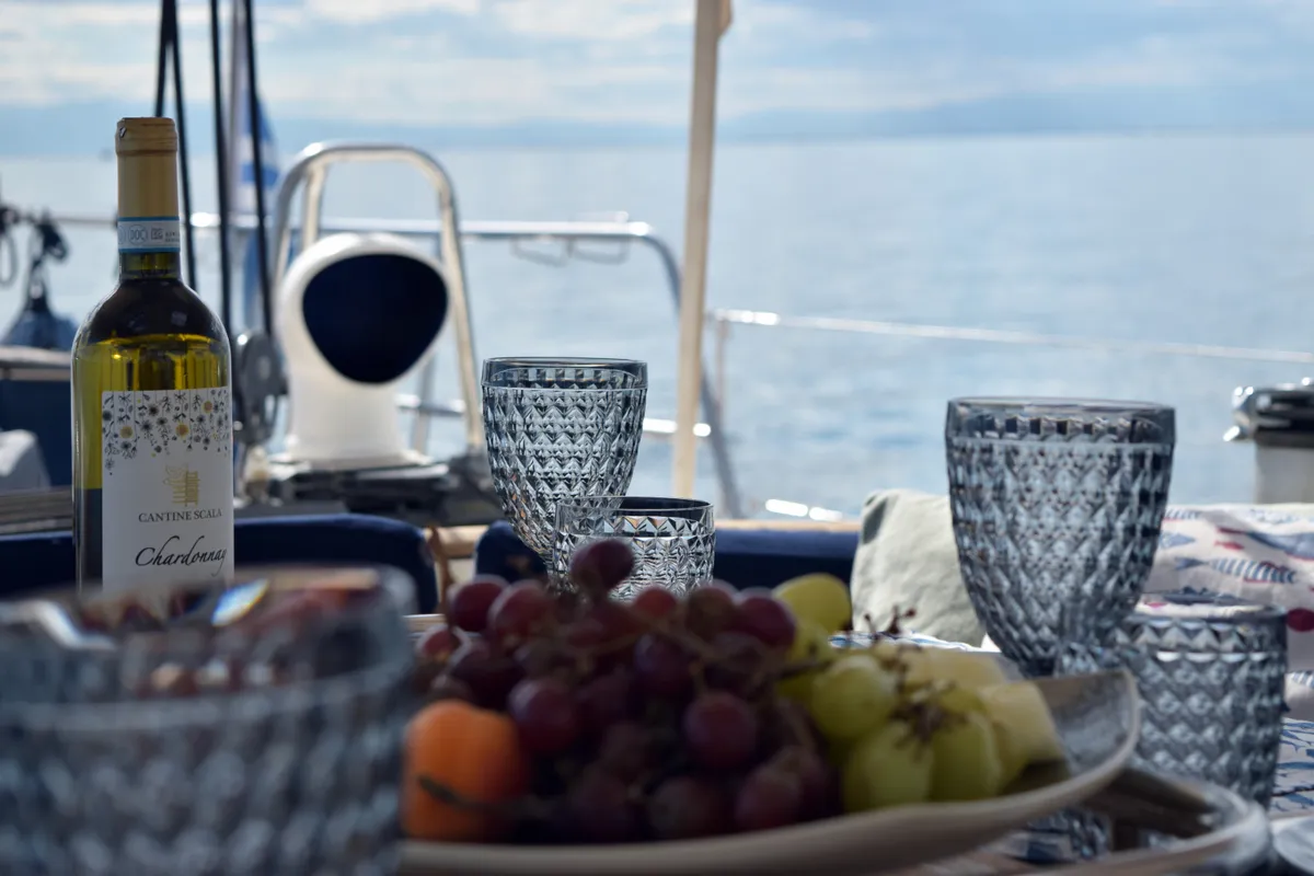 Marina Blue, a Beneteau Beneteau 57 sailboat at Sithonia Municipal Unit, Greece