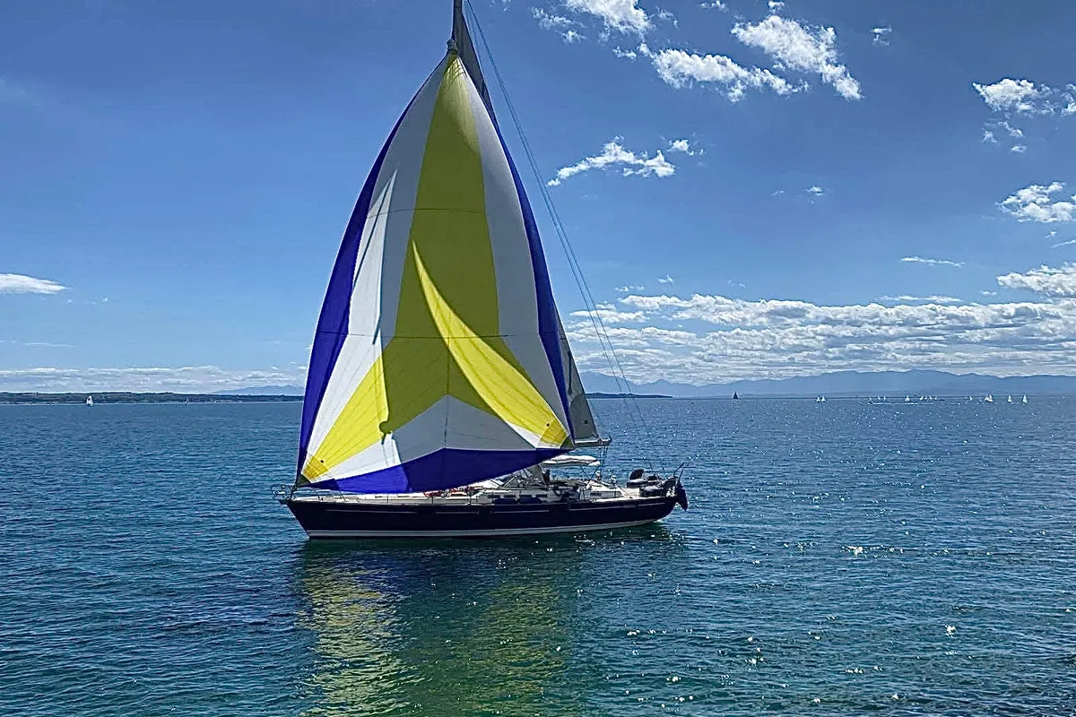 Marina Blue, a Beneteau Beneteau 57 sailboat at Sithonia Municipal Unit, Greece