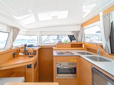 Galley of Geva Mare X, a Excess 11 catamaran at Municipal Unit of Rhodes, Greece