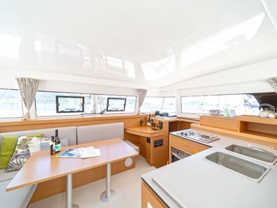 Salon of Geva Mare X, a Excess 11 catamaran at Municipal Unit of Rhodes, Greece