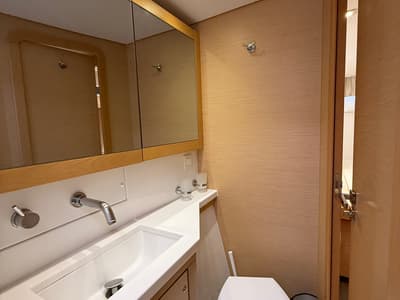 Galley of Lu Lu, a Lagoon 450 F catamaran at Marmaris, Turkey