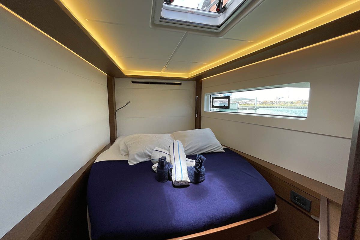 Cabin on SV SailMates, a Lagoon 46 catamaran at Road Town, British Virgin Islands